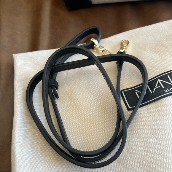 Manu Atelier Demi top handle crossbody fabric/leather bag - Picture 7 of 8